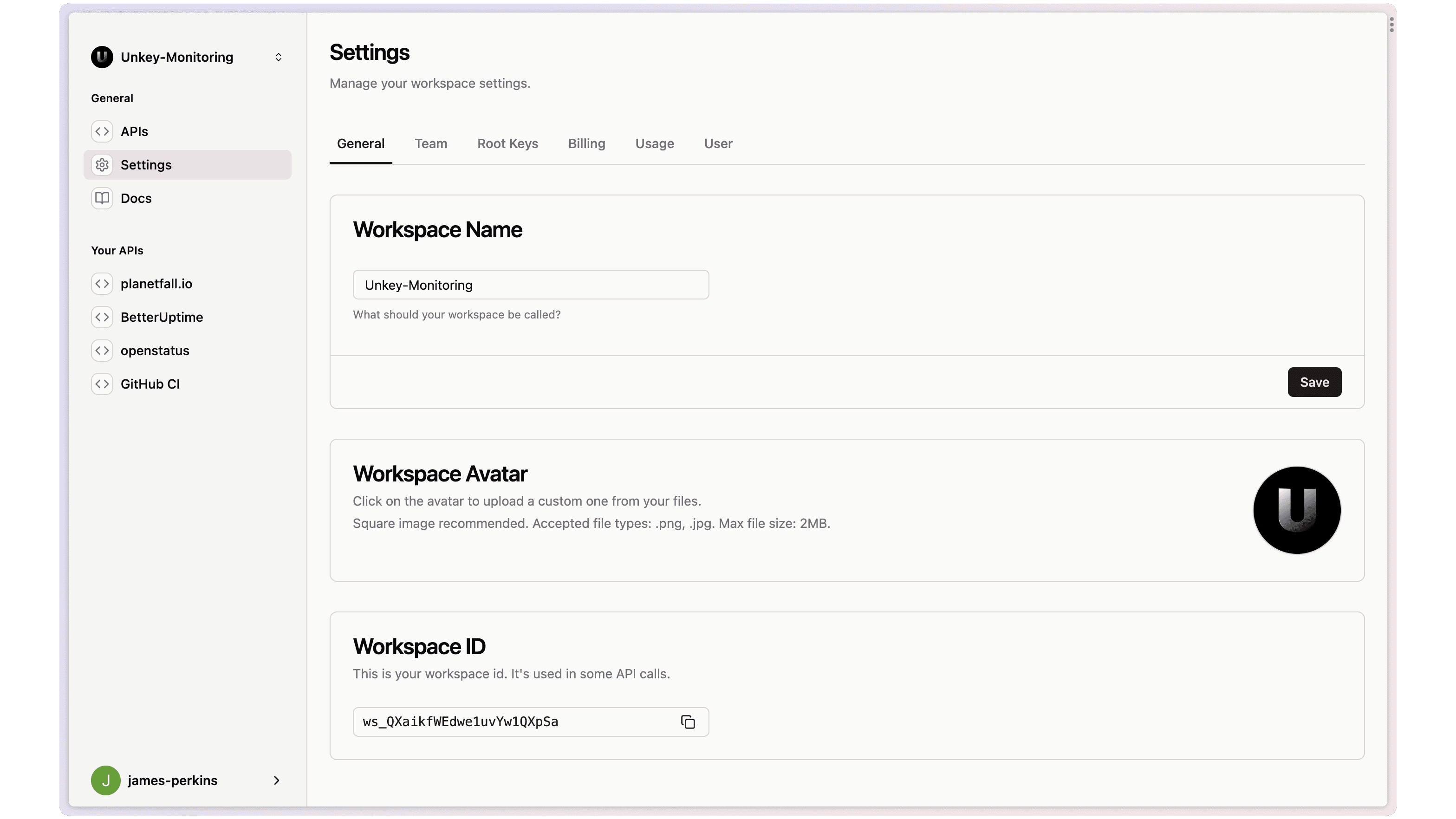 Team Member settings